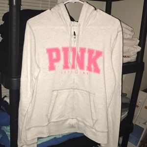 PINK zip up sweatshirt
